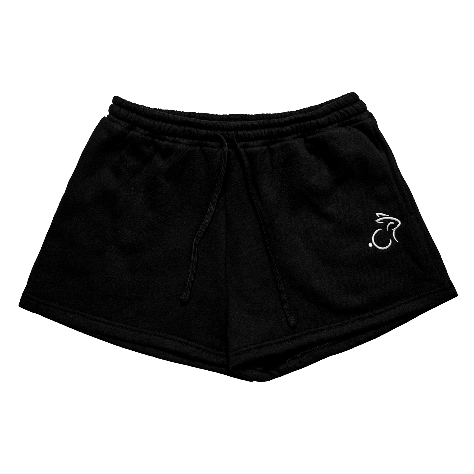 High Waisted Lounge Shorts - Black