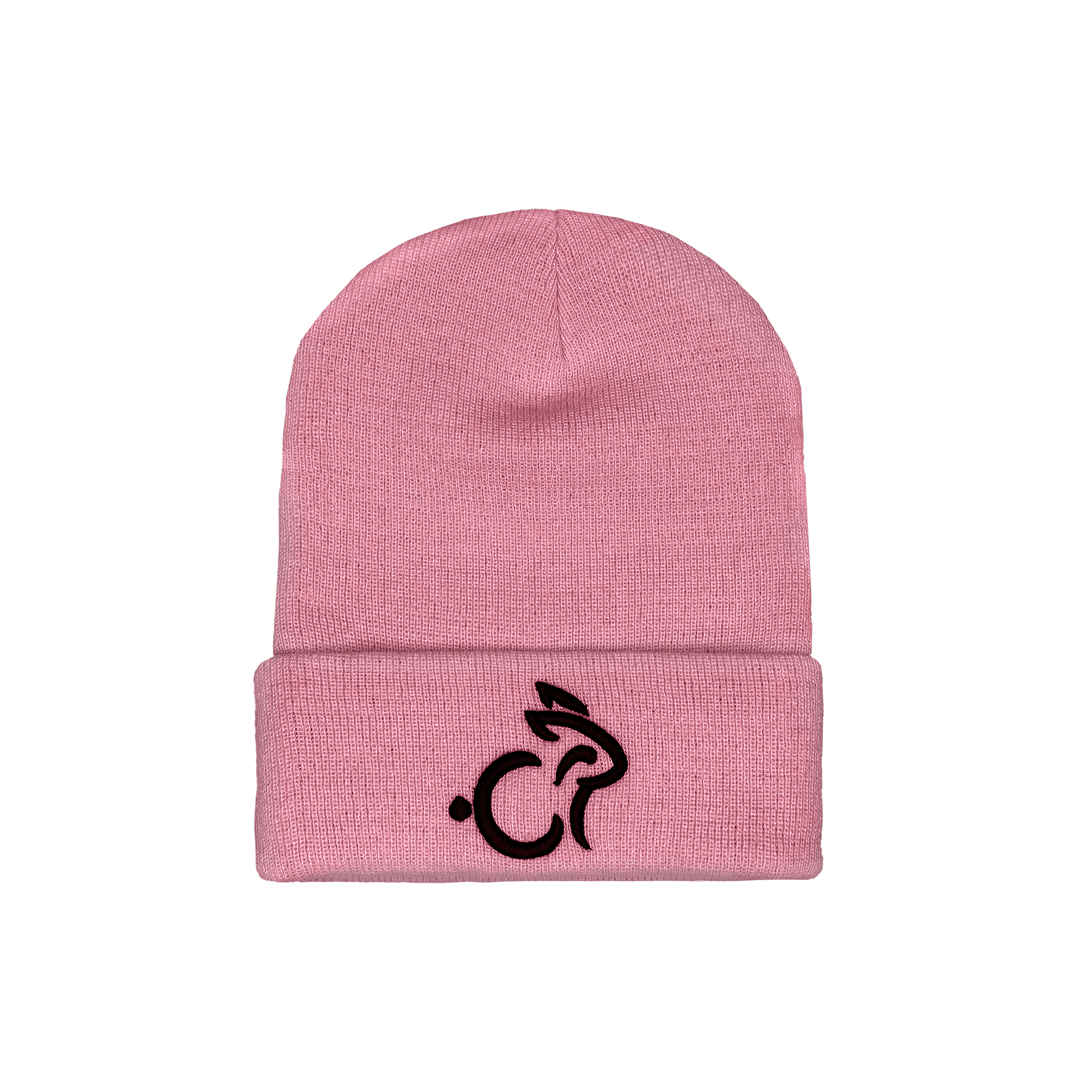 Rabbit Beanie Pink - Black Logo | Kouneli