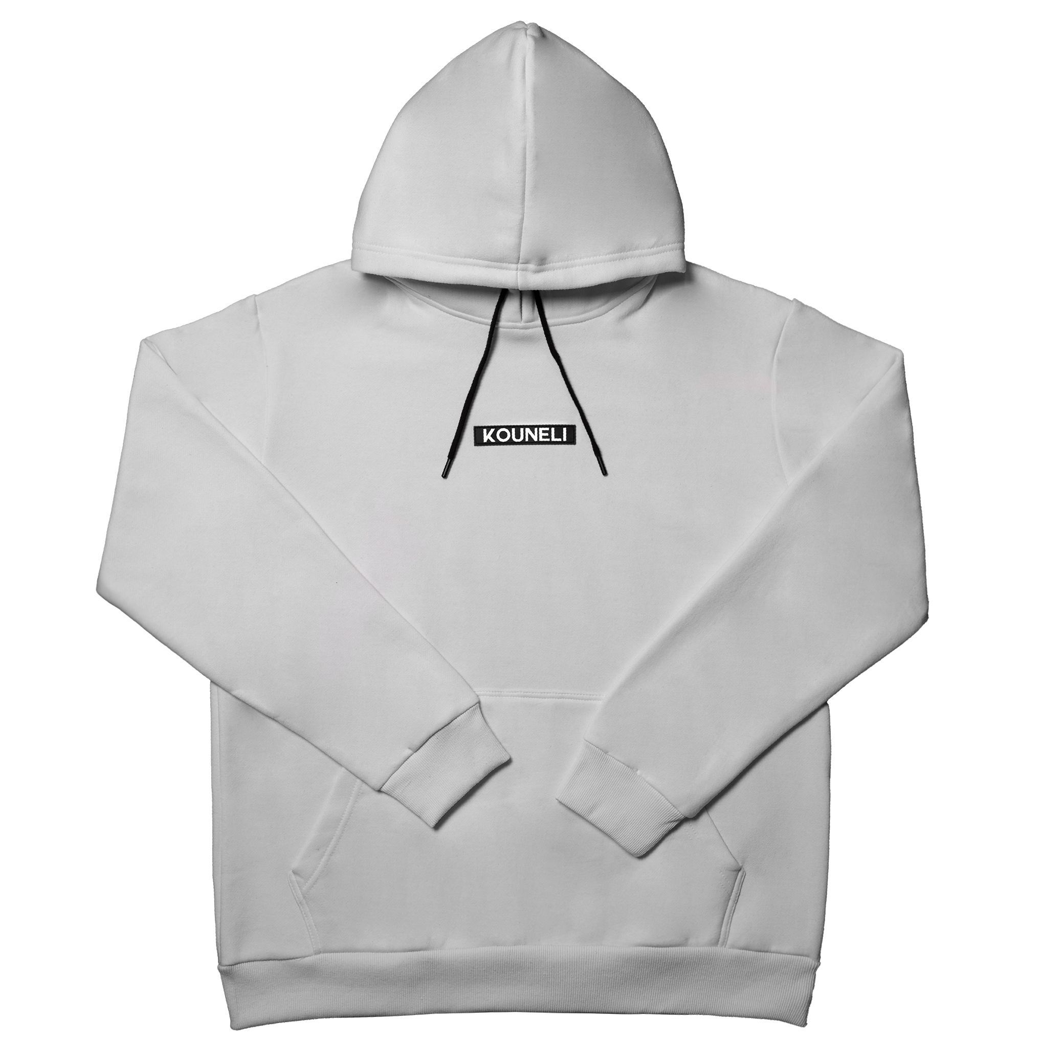 Patch Fleece Hoodie - White