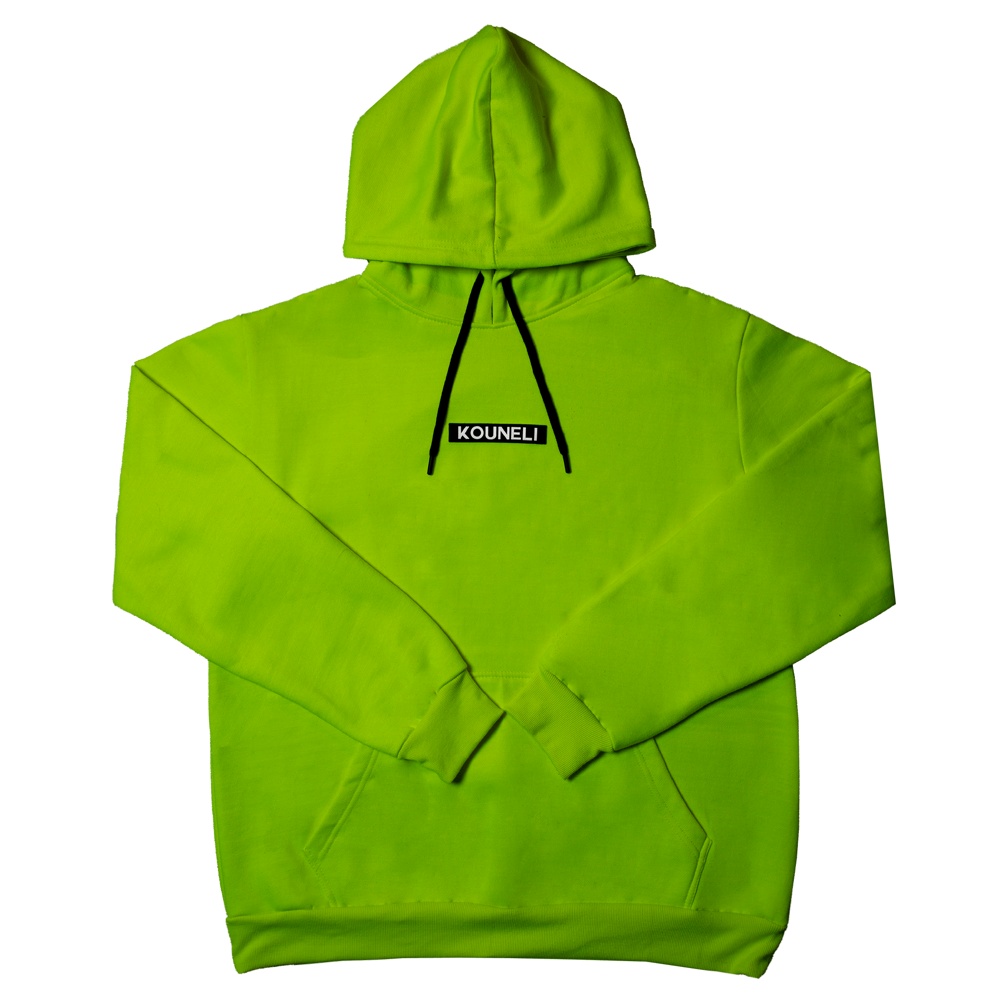 Patch Fleece Hoodie - Neon Green
