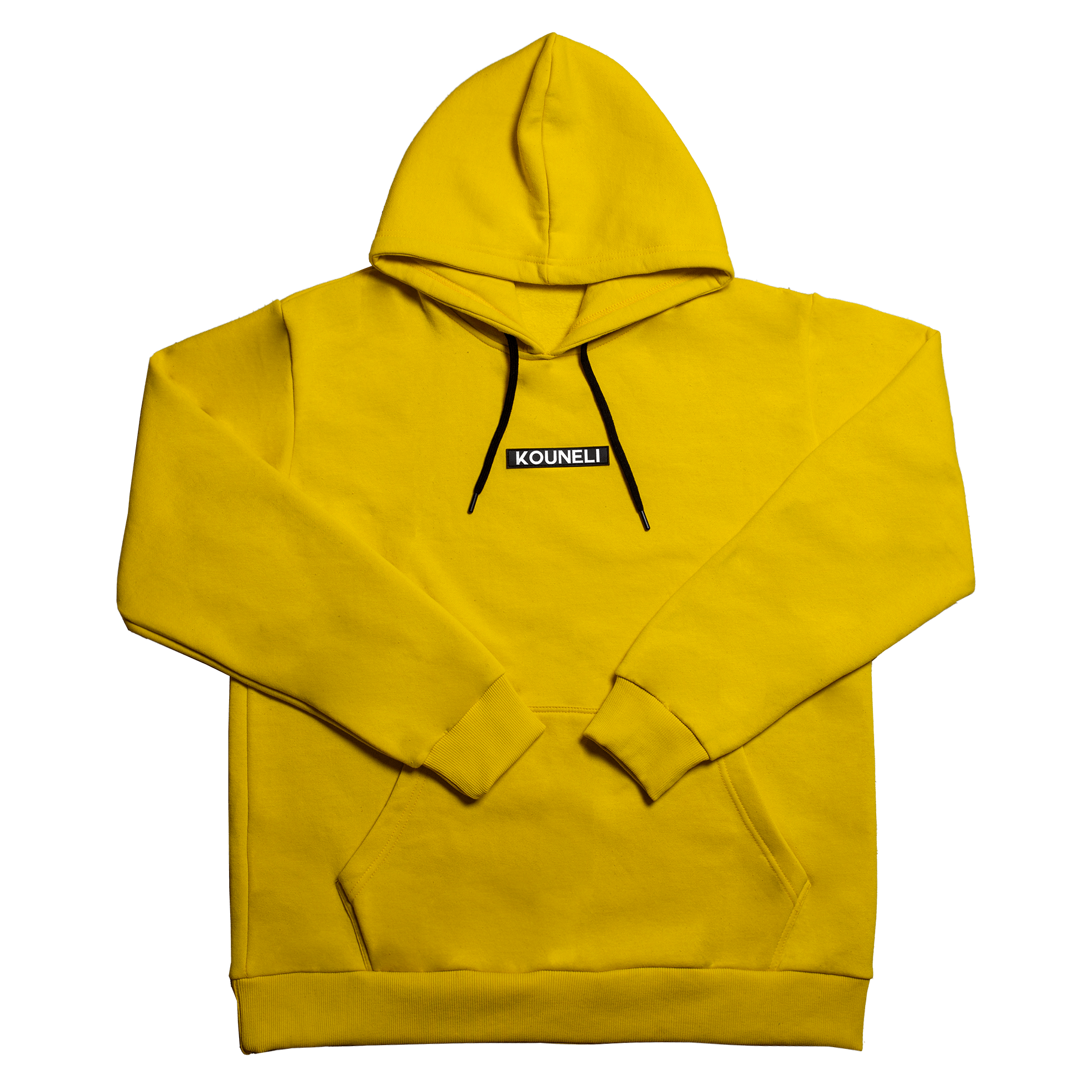 Patch Fleece Hoodie - Yellow