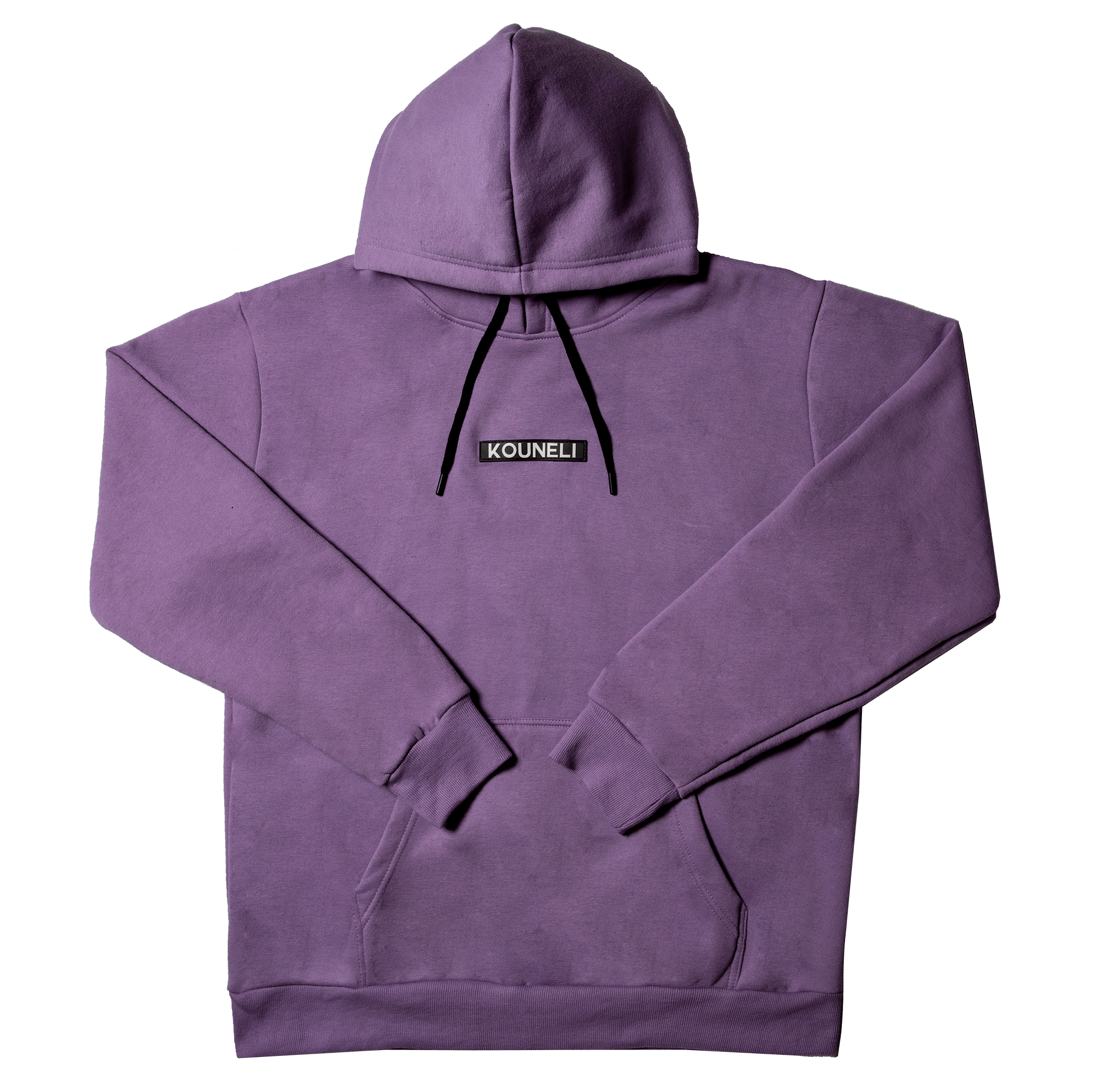 Patch Fleece Hoodie - Light Purple