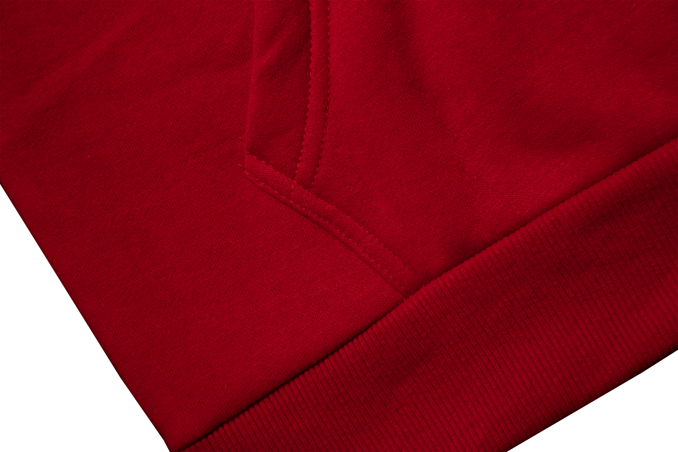 Patch Fleece Hoodie - Red