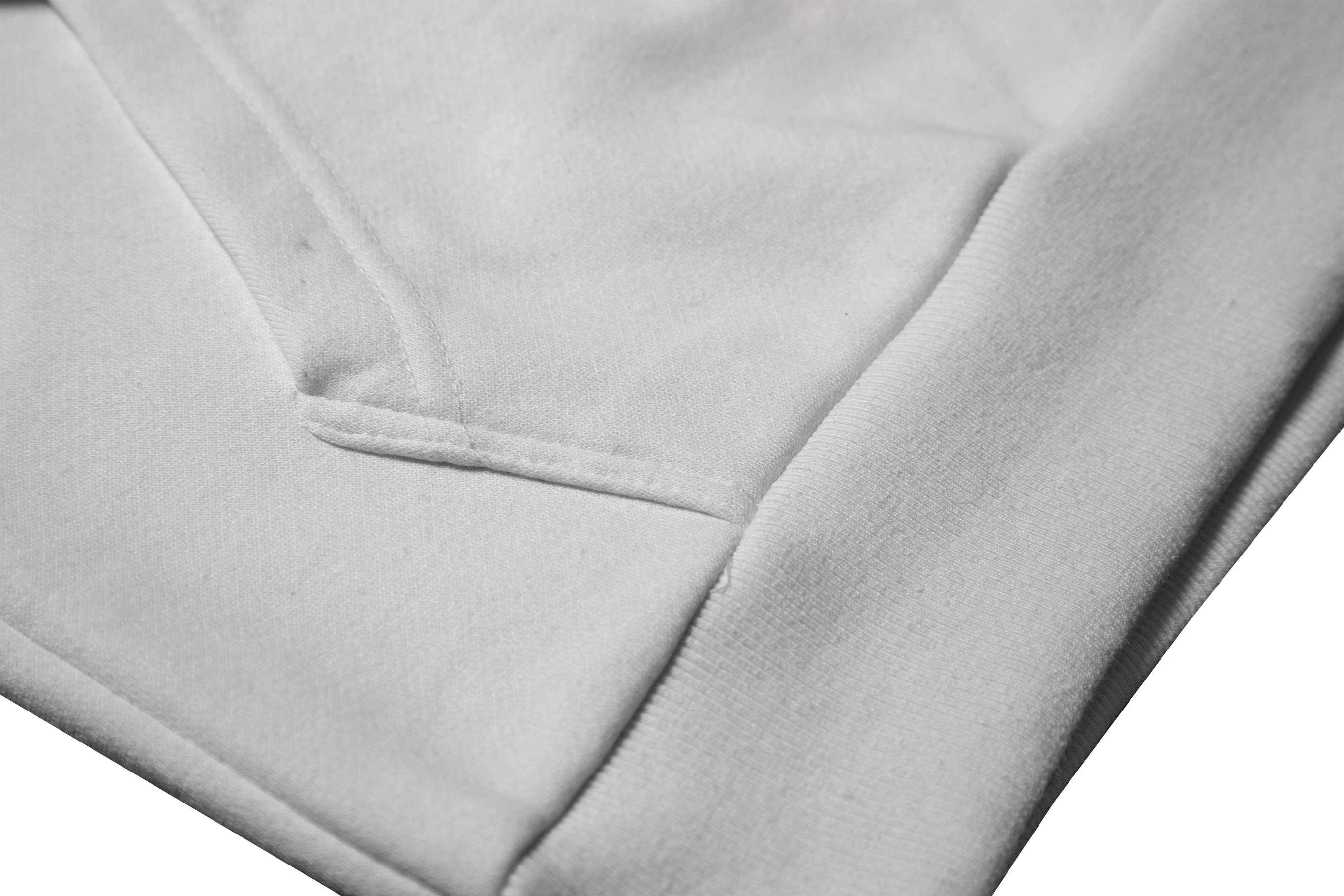 Patch Fleece Hoodie - White
