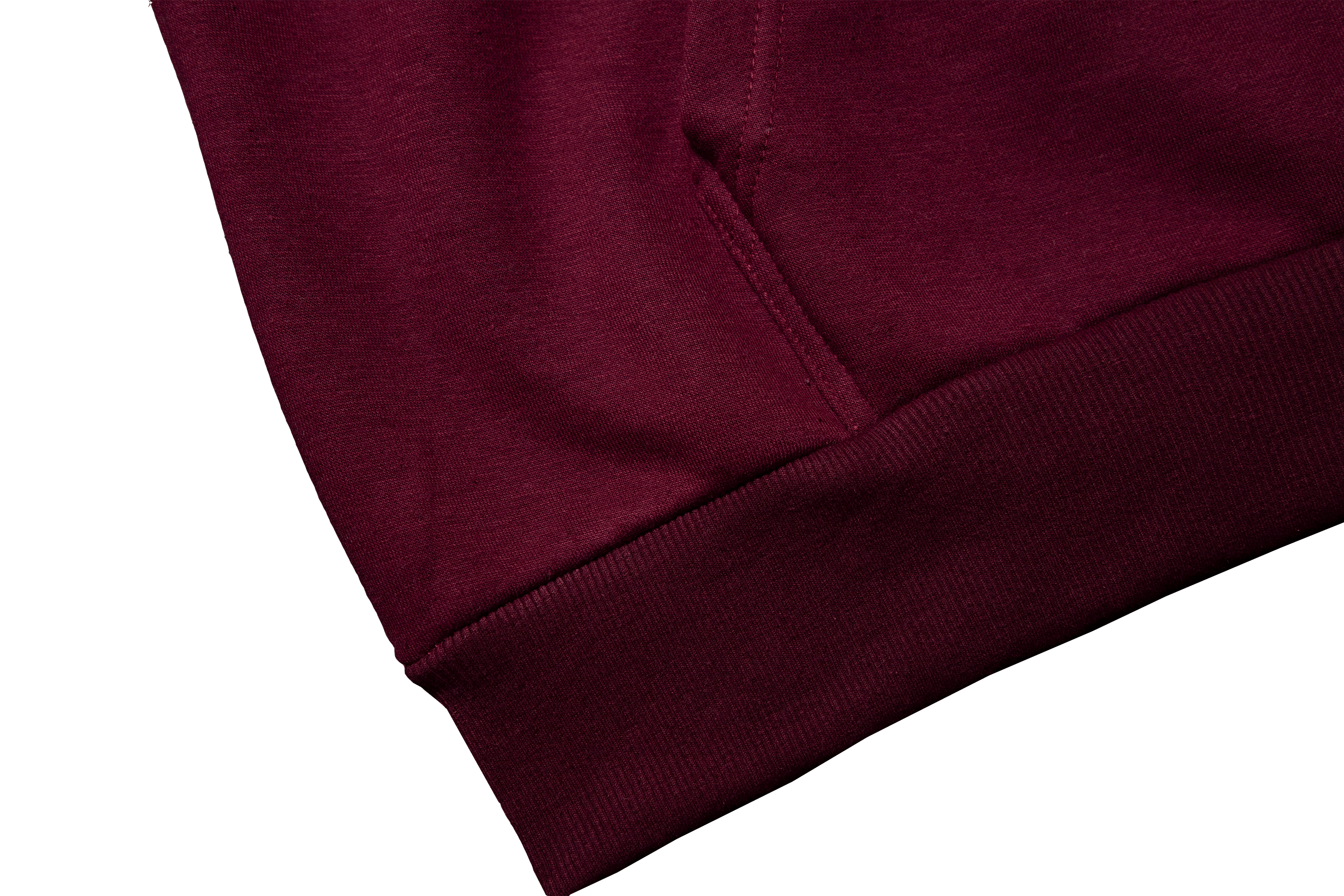 Patch Fleece Hoodie - Burgundy