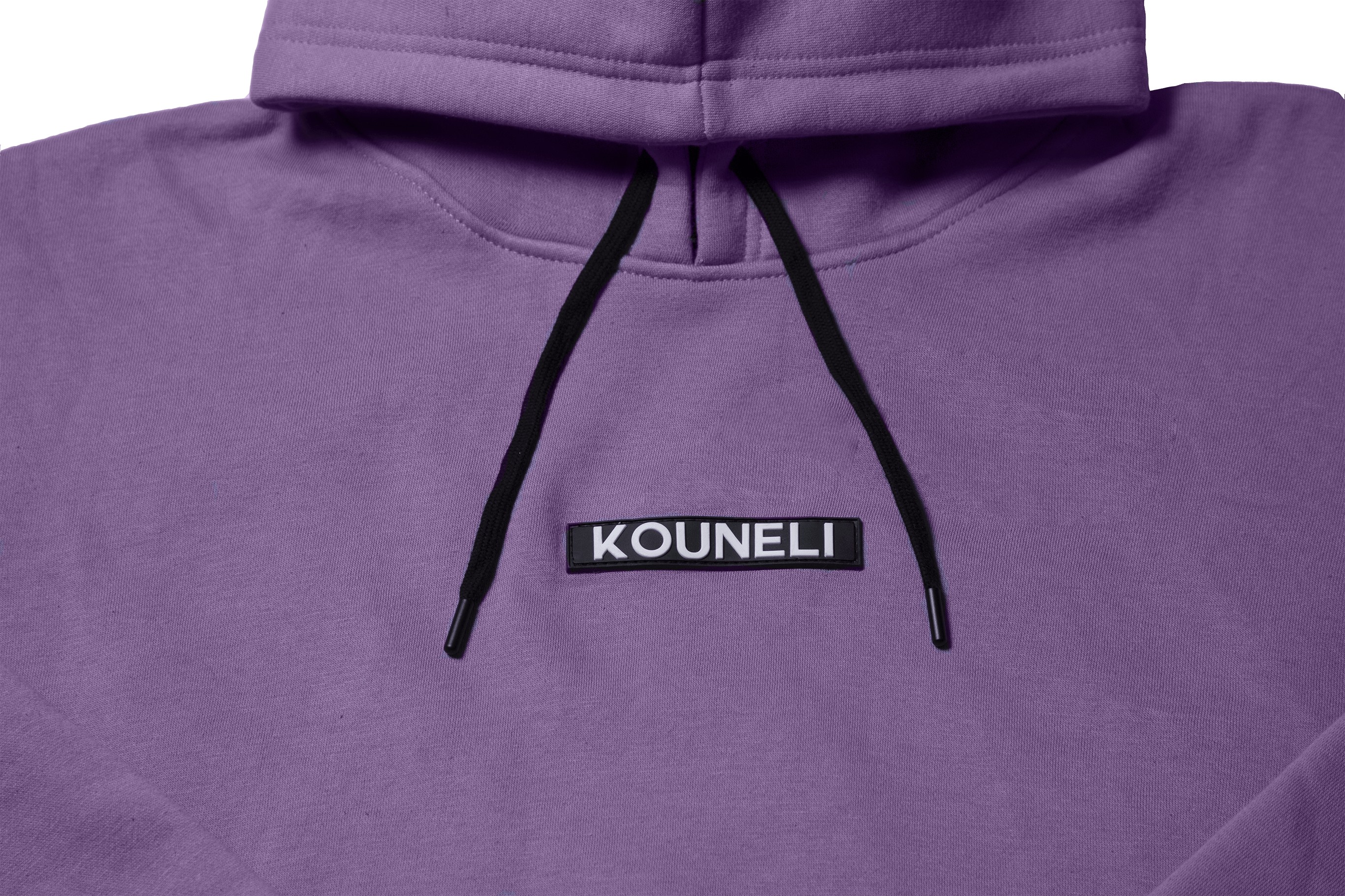 Patch Fleece Hoodie - Light Purple