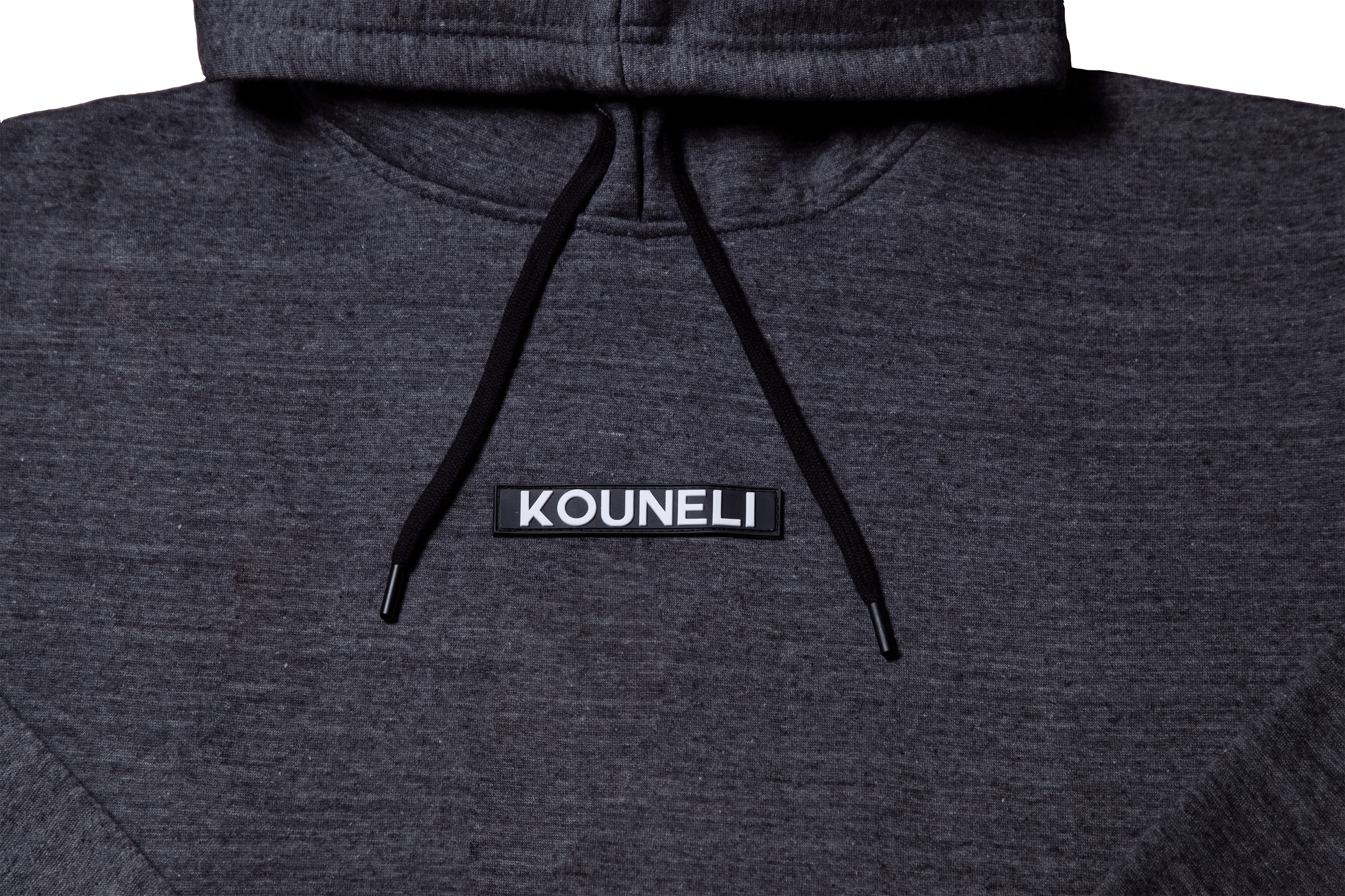 Patch Fleece Hoodie - Dark Heather Grey