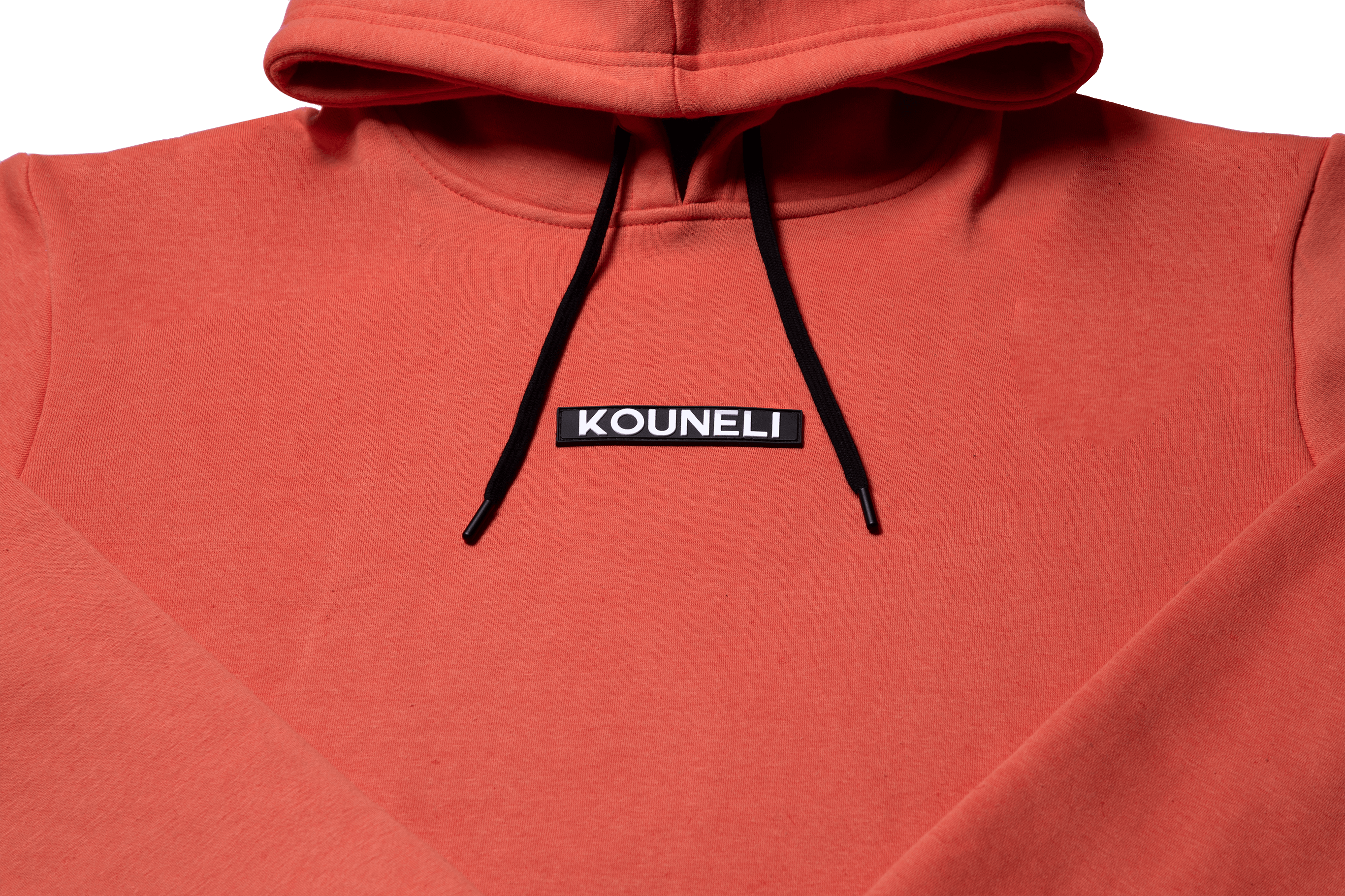 Patch Fleece Hoodie - Salmon