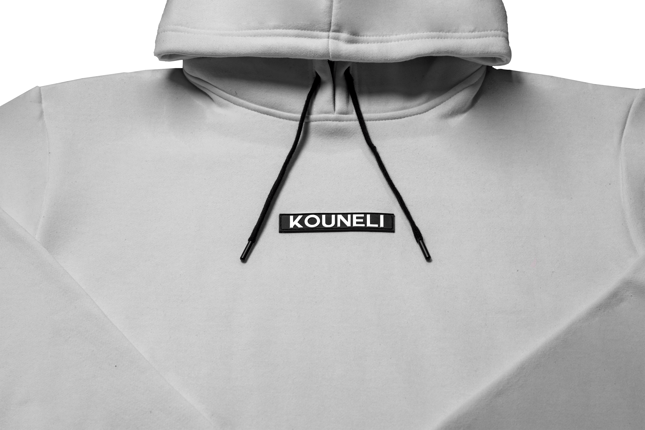 Patch Fleece Hoodie - White
