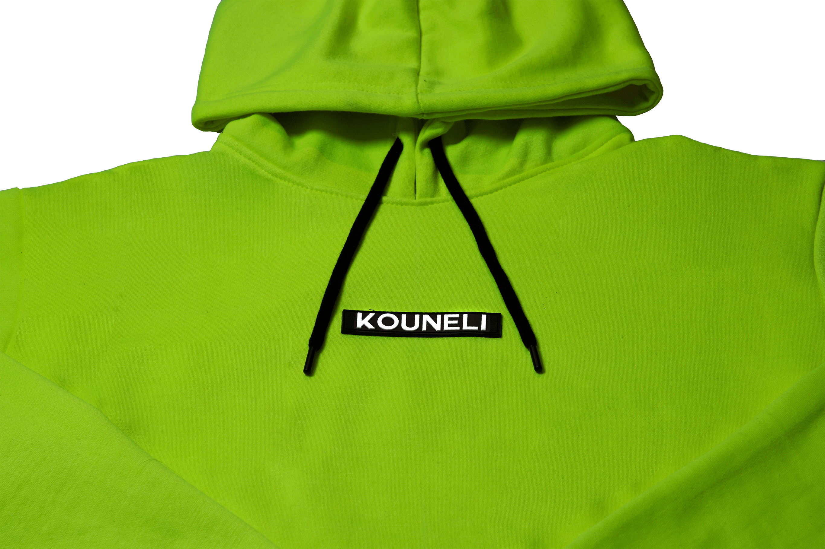 Patch Fleece Hoodie - Neon Green