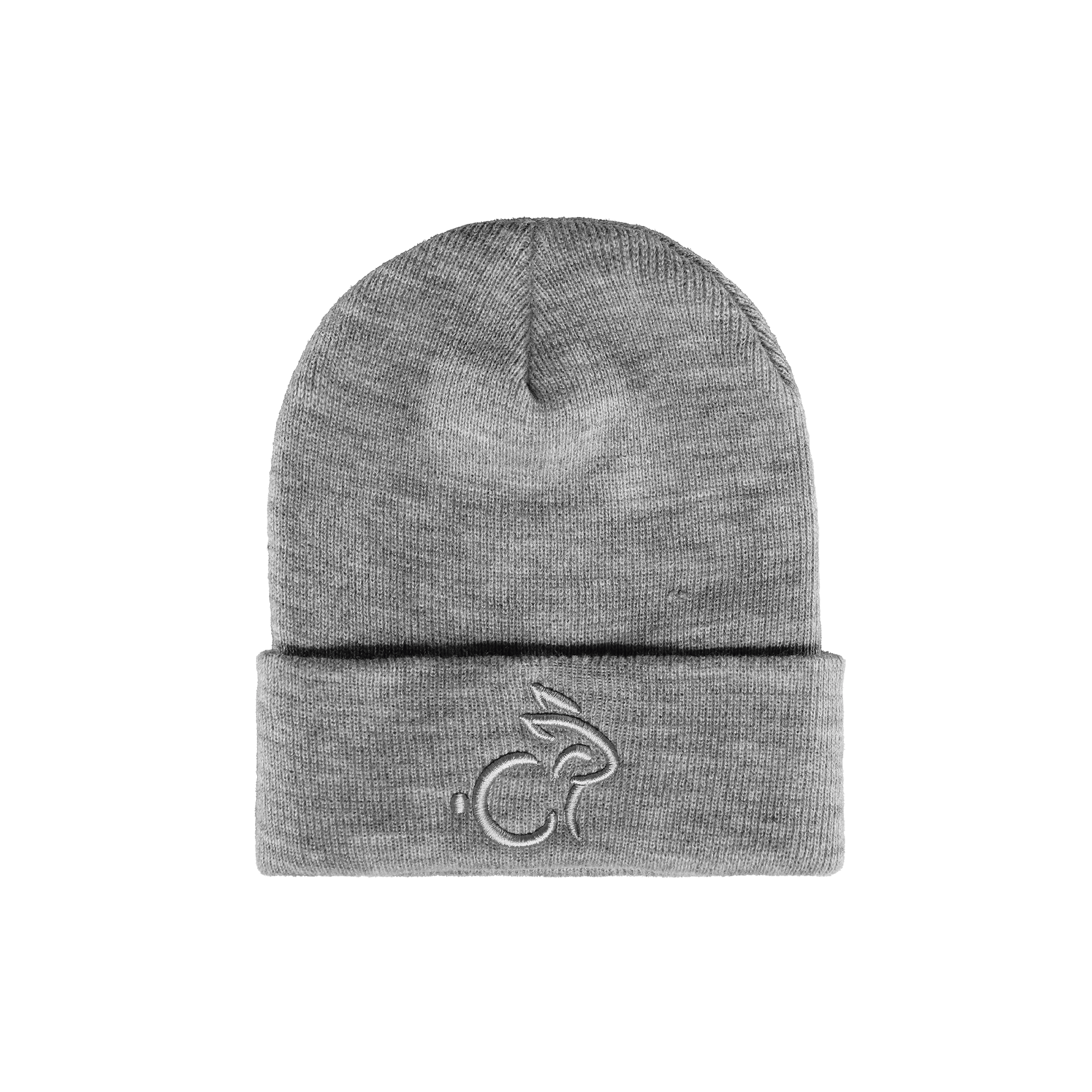 Rabbit Beanie Grey - Grey Logo