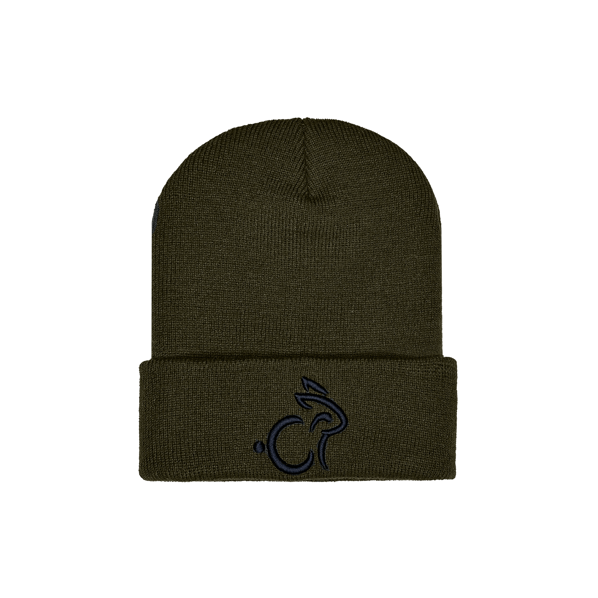 Rabbit Beanie Olive - Black Logo