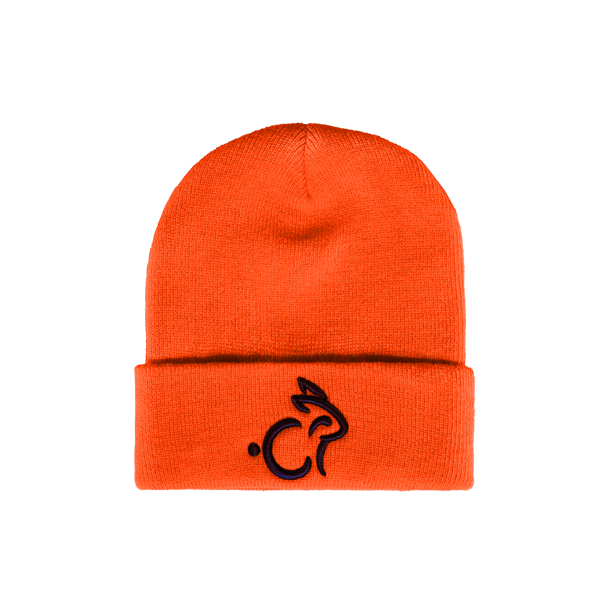 Rabbit Beanie Orange - Black Logo