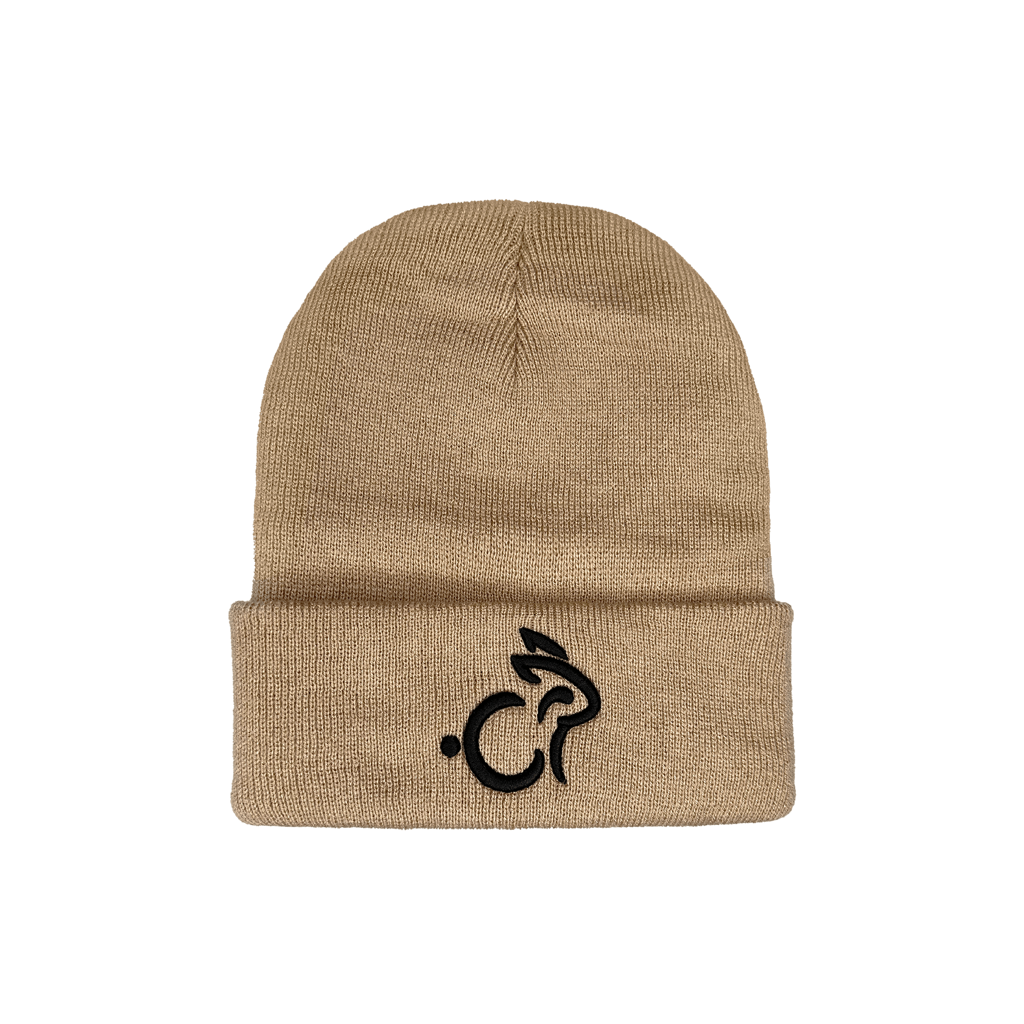 Rabbit Beanie Tan - Black Logo