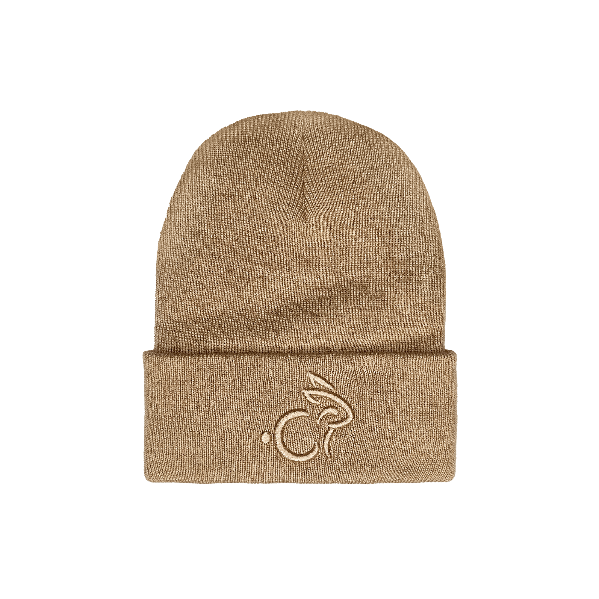 Rabbit Beanie Tan - Tan Logo