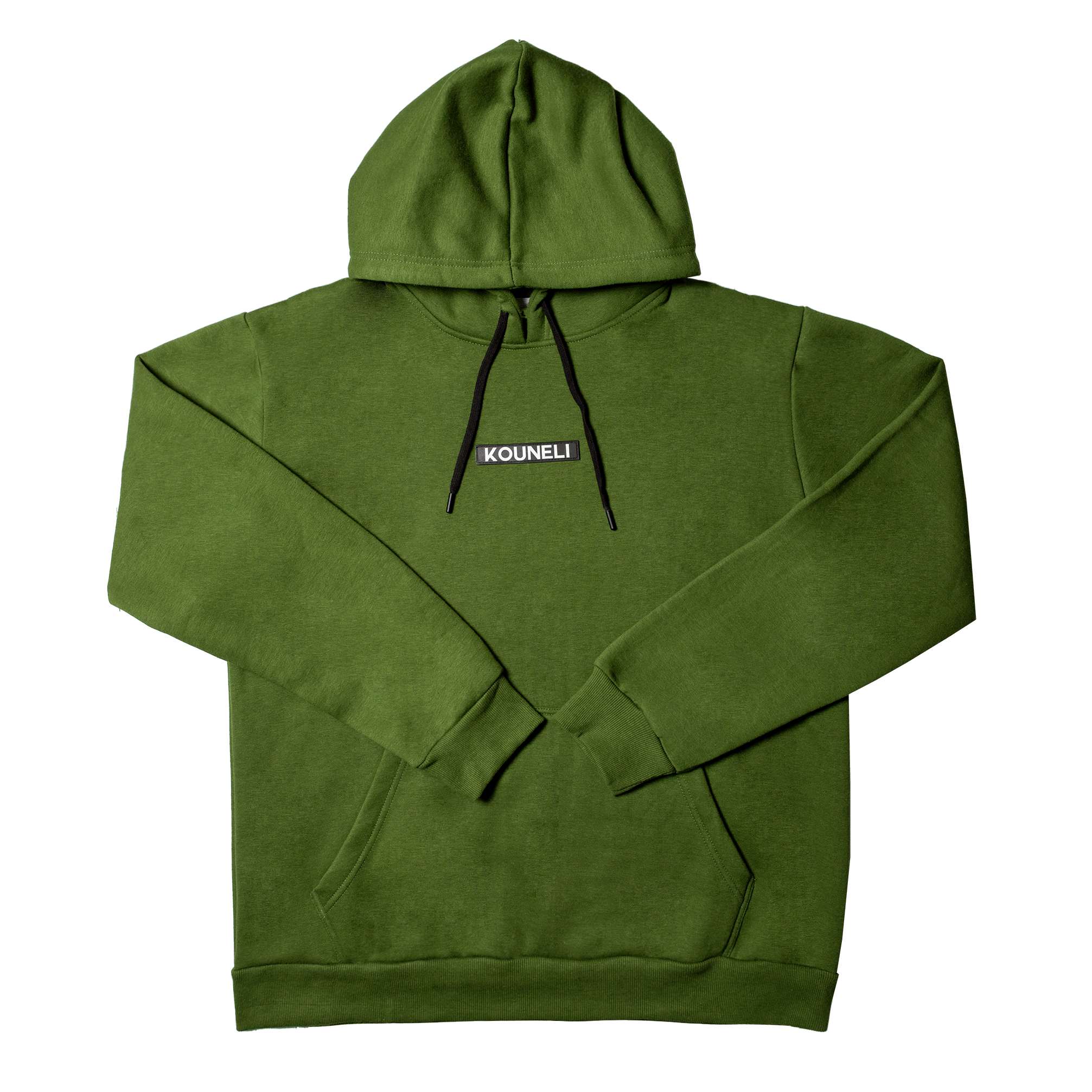 Patch Fleece Hoodie - Army Green