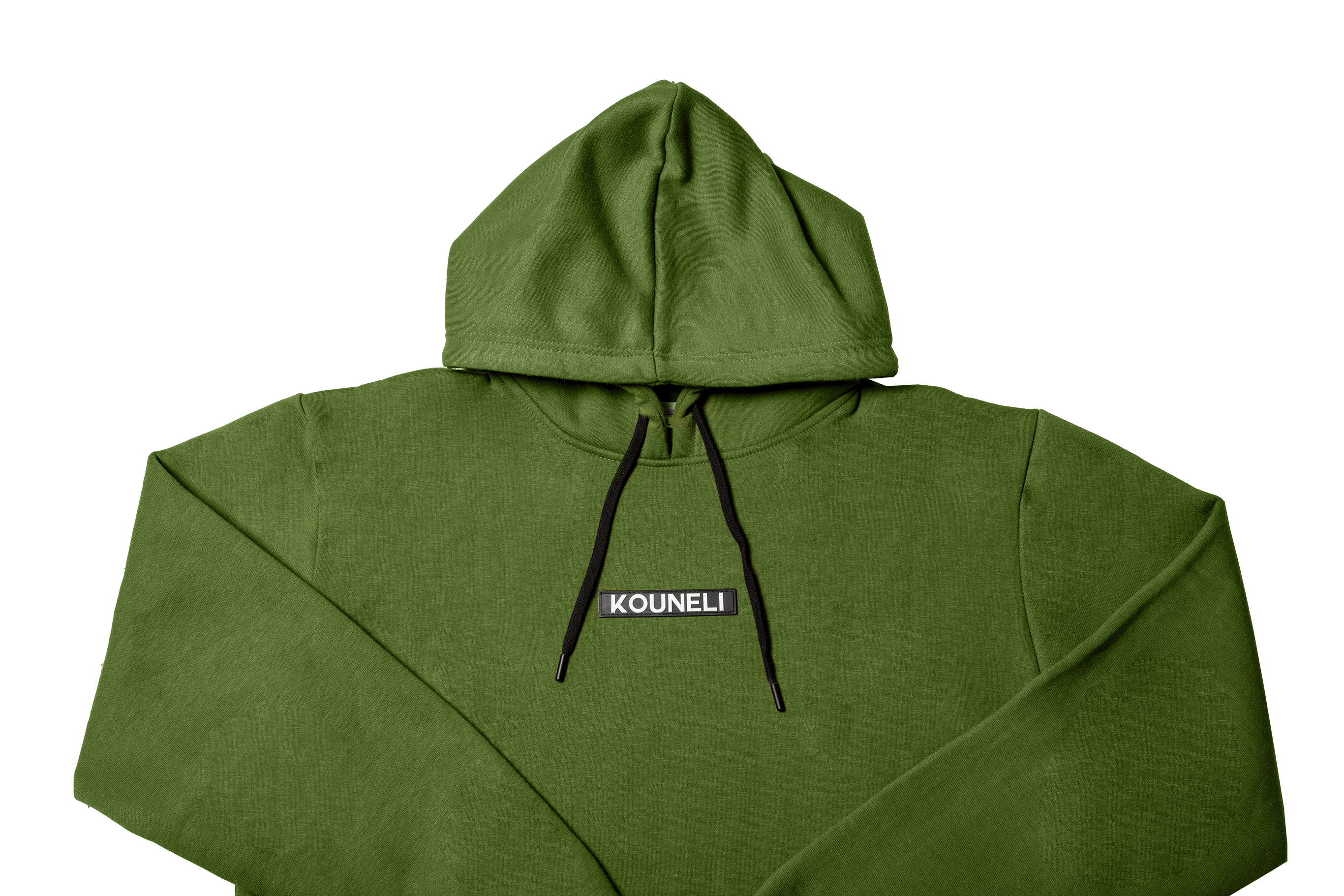 Patch Fleece Hoodie - Army Green